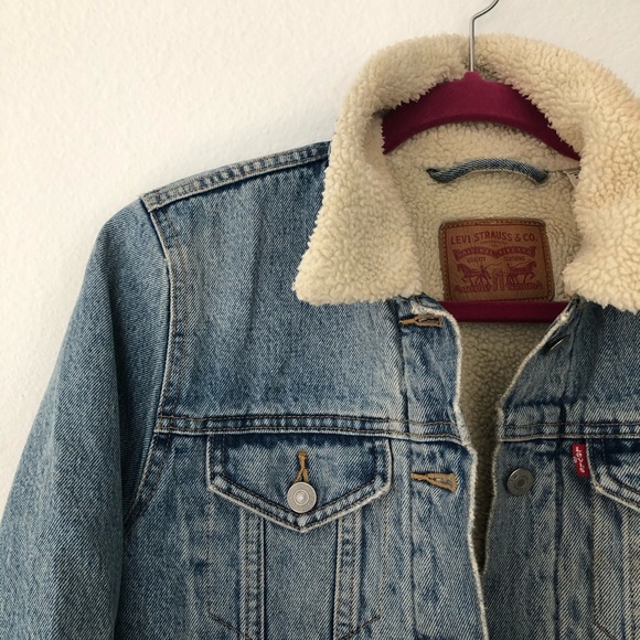 levis trucker sherpa denim jacket - Picture 7 of 11